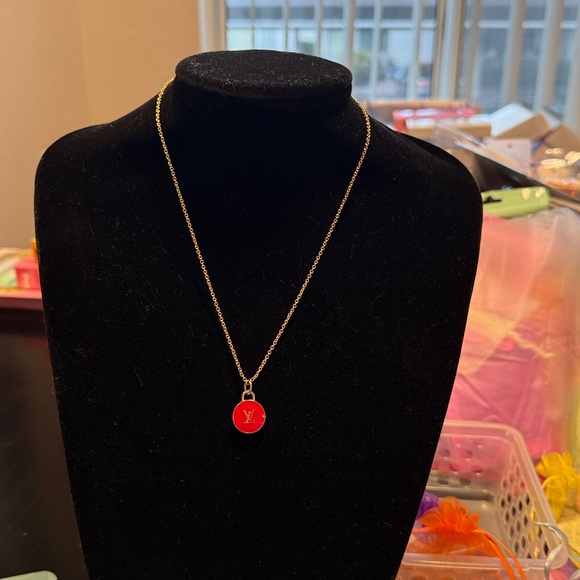 LV RED Double Sided Pull Charm #2 - Picture 1 of 5